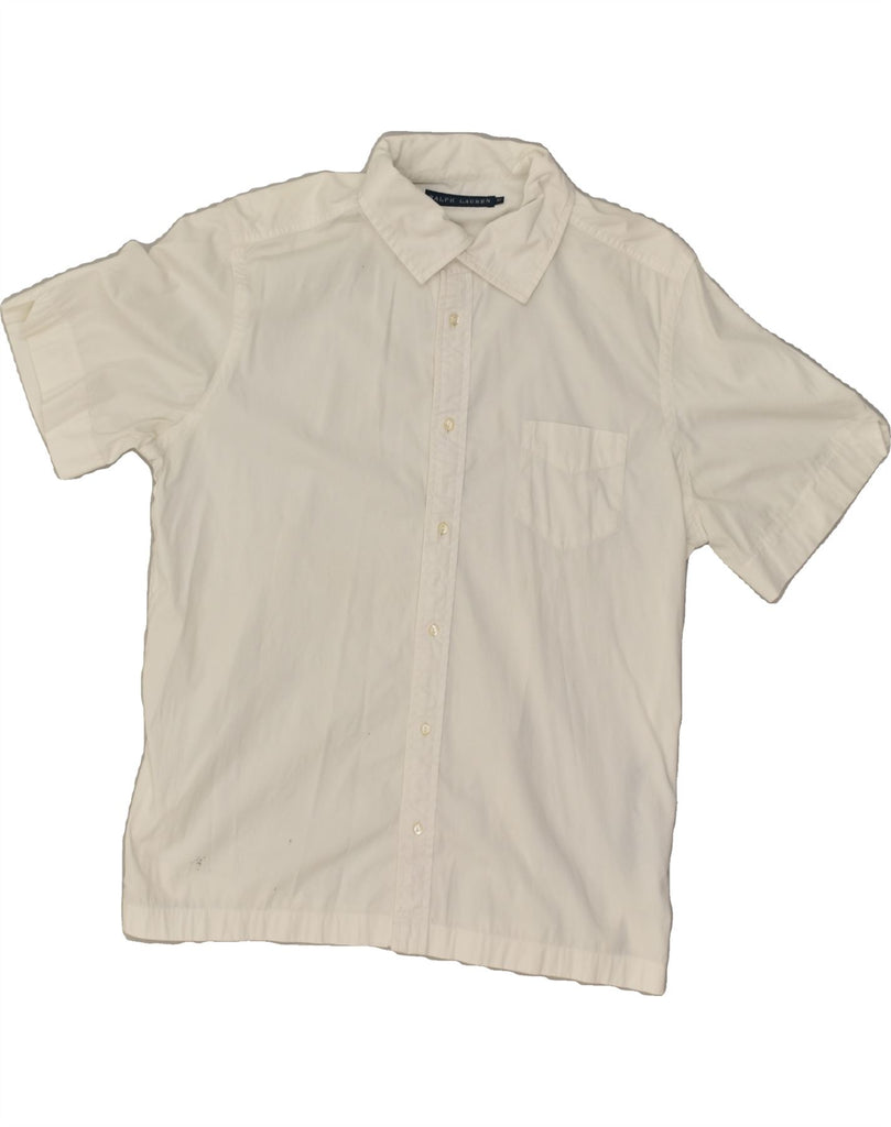 RALPH LAUREN Boys Short Sleeve Shirt 11-12 Years White Cotton Vintage Ralph Lauren and Second-Hand Ralph Lauren from Messina Hembry 