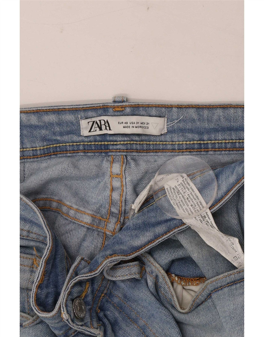 Zara Mens Slim Jeans EU 40 Medium W31 L30 Blue Cotton