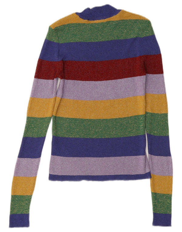 Zara Womens Blouse Top UK 10 Small Multicoloured Striped