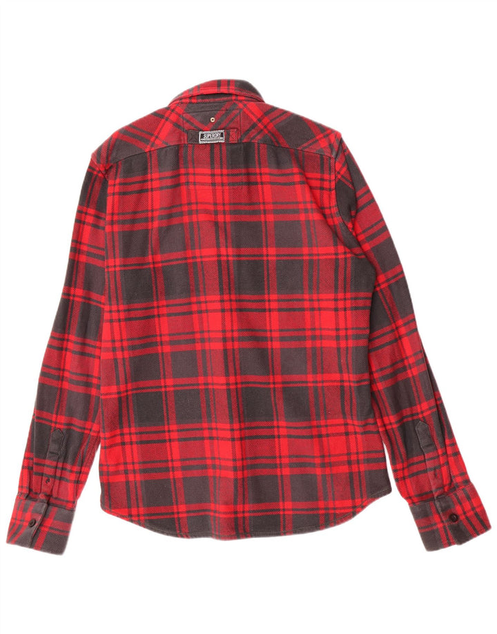 Superdry Mens Lumberjack Flannel Shirt XL Red Check Cotton
