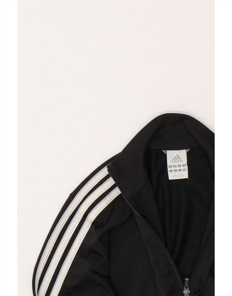 ADIDAS Womens Tracksuit Top Jacket UK 12 Medium Black Polyester | Vintage Adidas | Thrift | Second-Hand Adidas | Used Clothing | Messina Hembry 