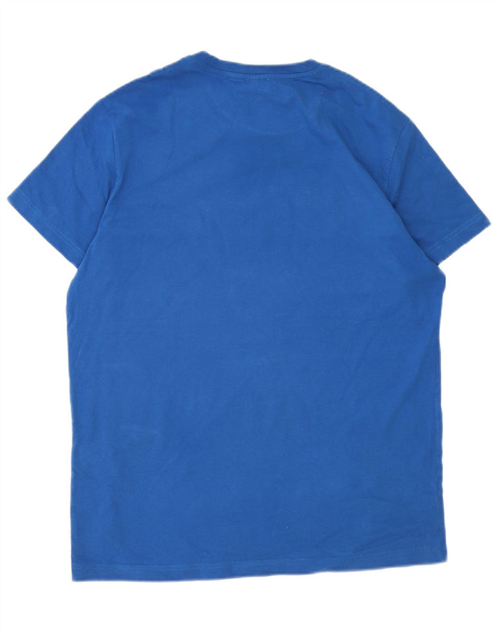 Diesel Mens Graphic T-Shirt Top XL Blue Cotton