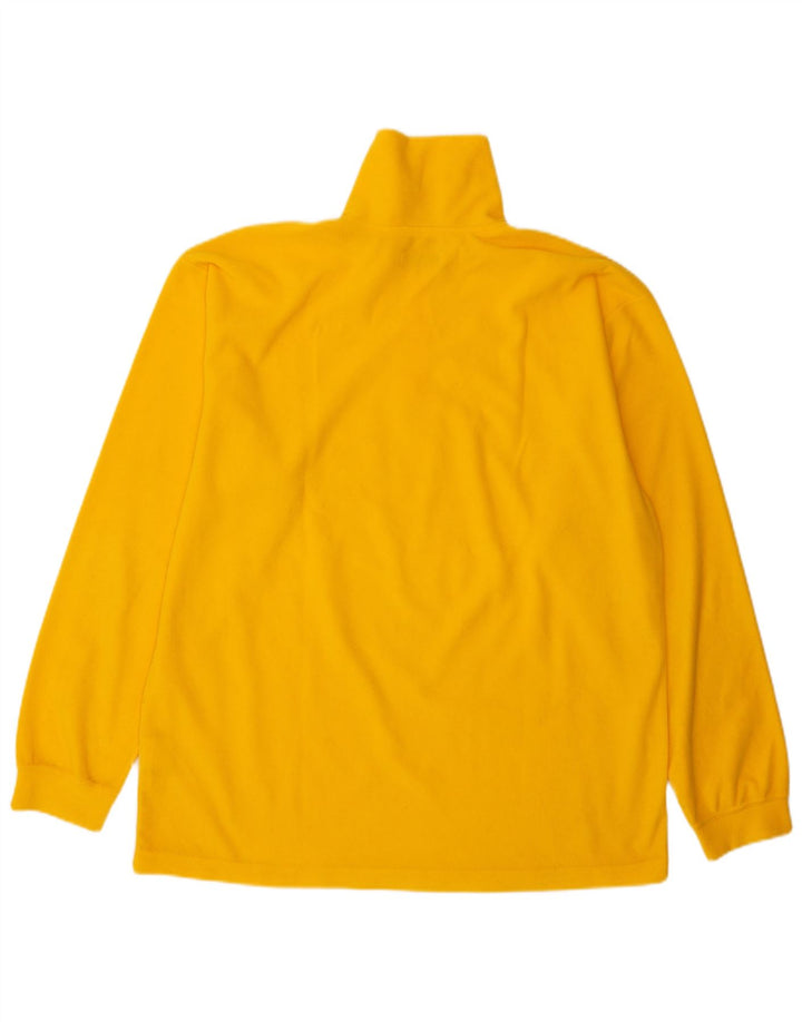 Invicta Mens Zip Neck Fleece Jumper 2XL Yellow Polyester