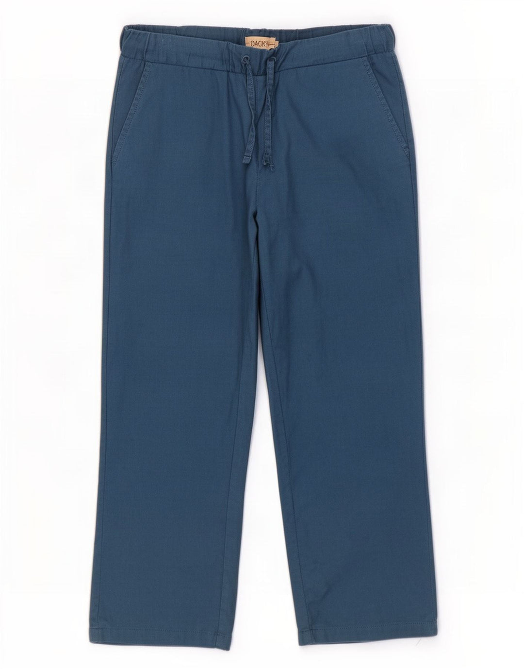 Dack's Mens Straight Chino Trousers Small W32 L25 Blue Cotton