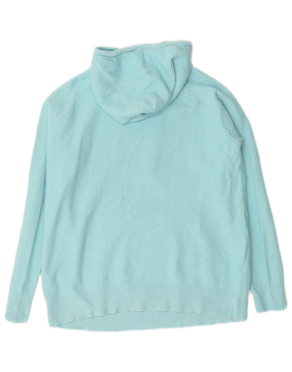 MARKS & SPENCER Womens Hoodie Jumper UK 10 Small Blue Polyester