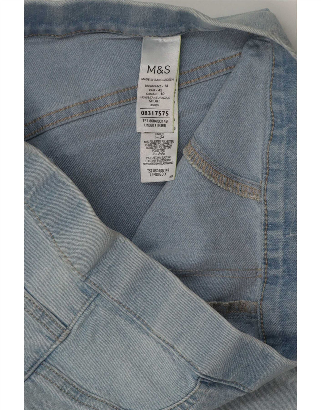 Marks & Spencer Womens Jegging Jeans UK 14 Medium W30 L27 Blue Cotton