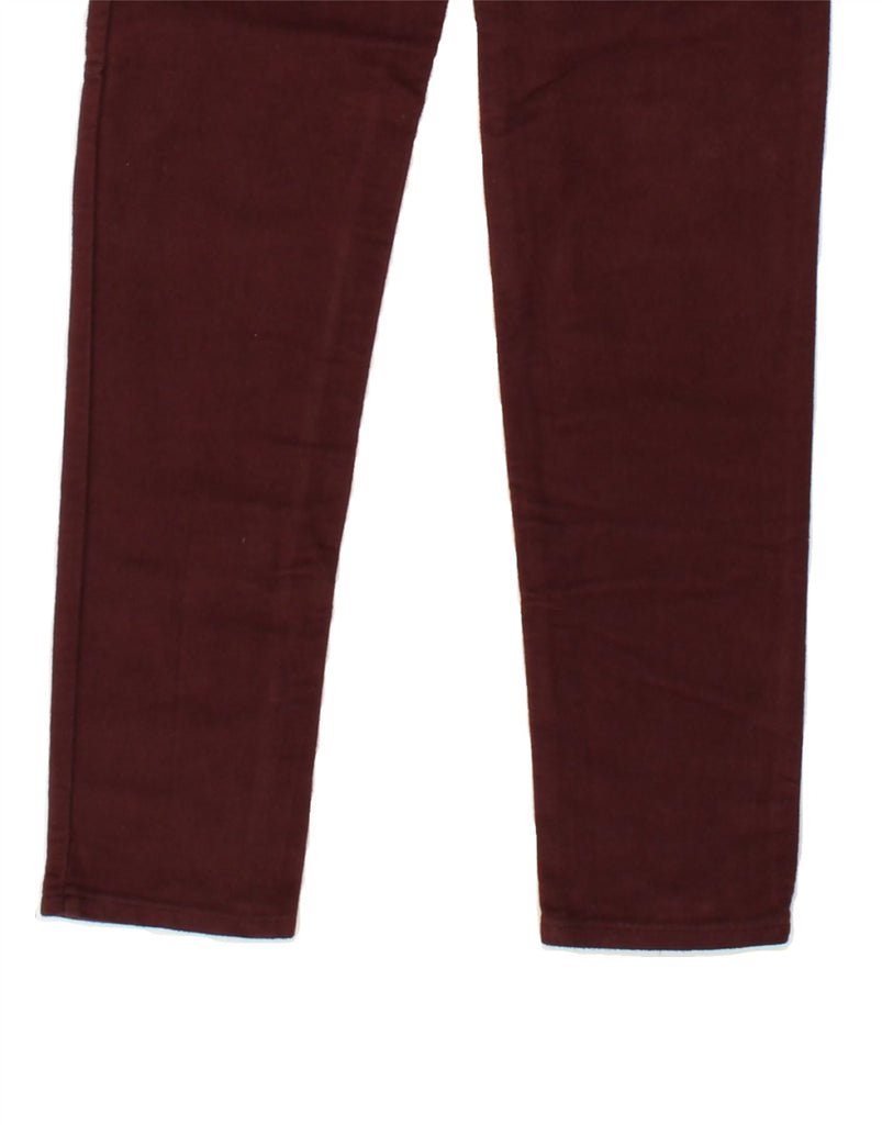 VAGABOND Womens Skinny Casual Trousers IT 42 Medium W26 L31 Burgundy | Vintage Vagabond | Thrift | Second-Hand Vagabond | Used Clothing | Messina Hembry 