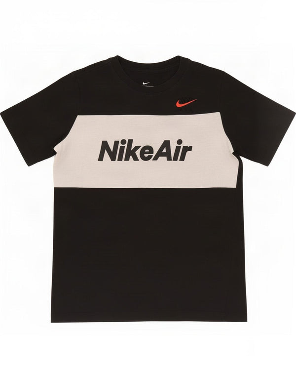 Nike Boys Graphic T-Shirt Top 13-14 Years XL Black Colourblock Cotton