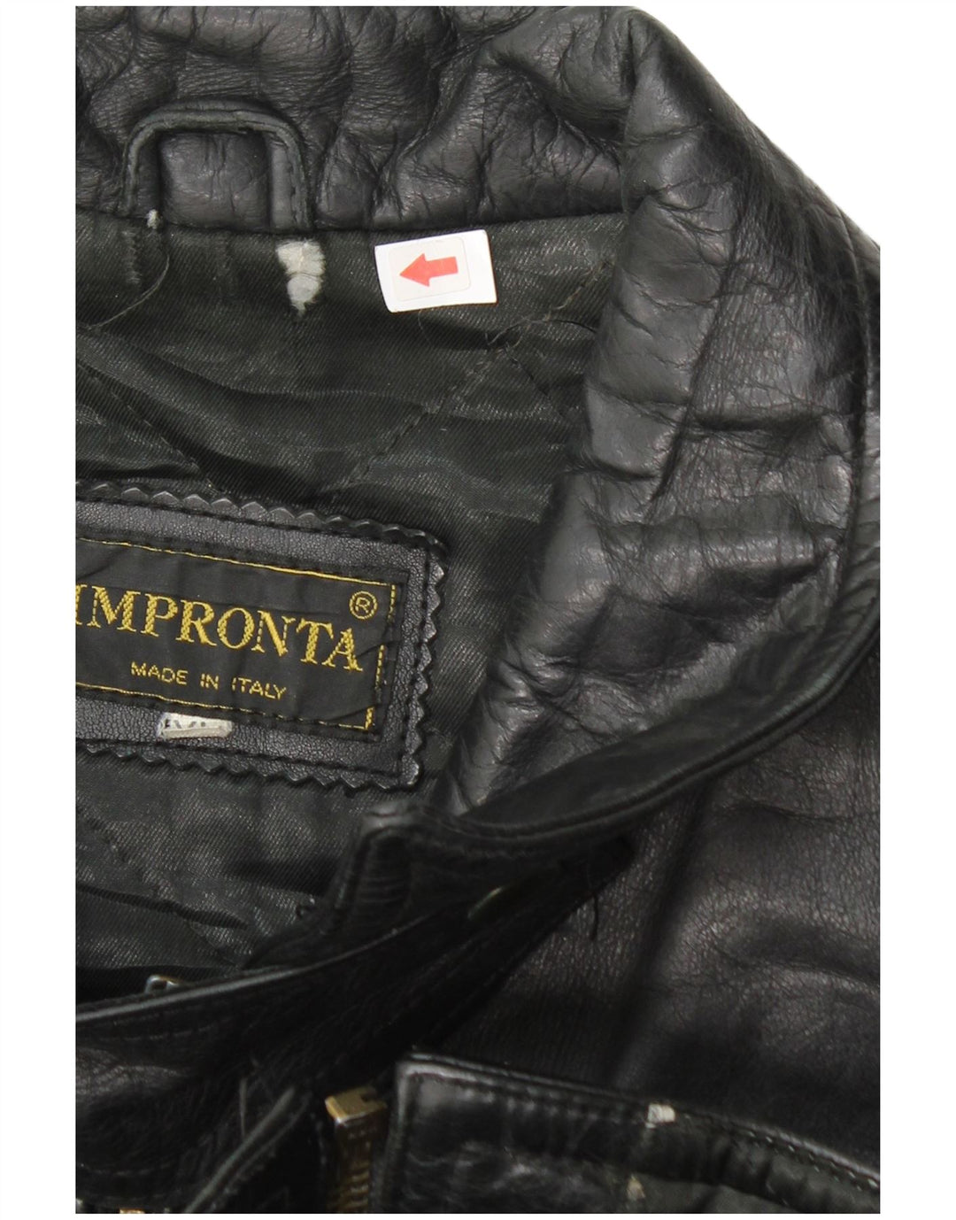 Vintage Womens Leather Racer Jacket UK 18 XL Black Leather