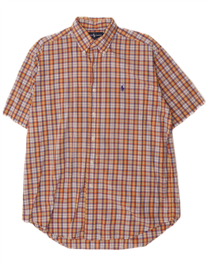 Ralph Lauren Mens Blake Short Sleeve Shirt Medium Multicoloured Check