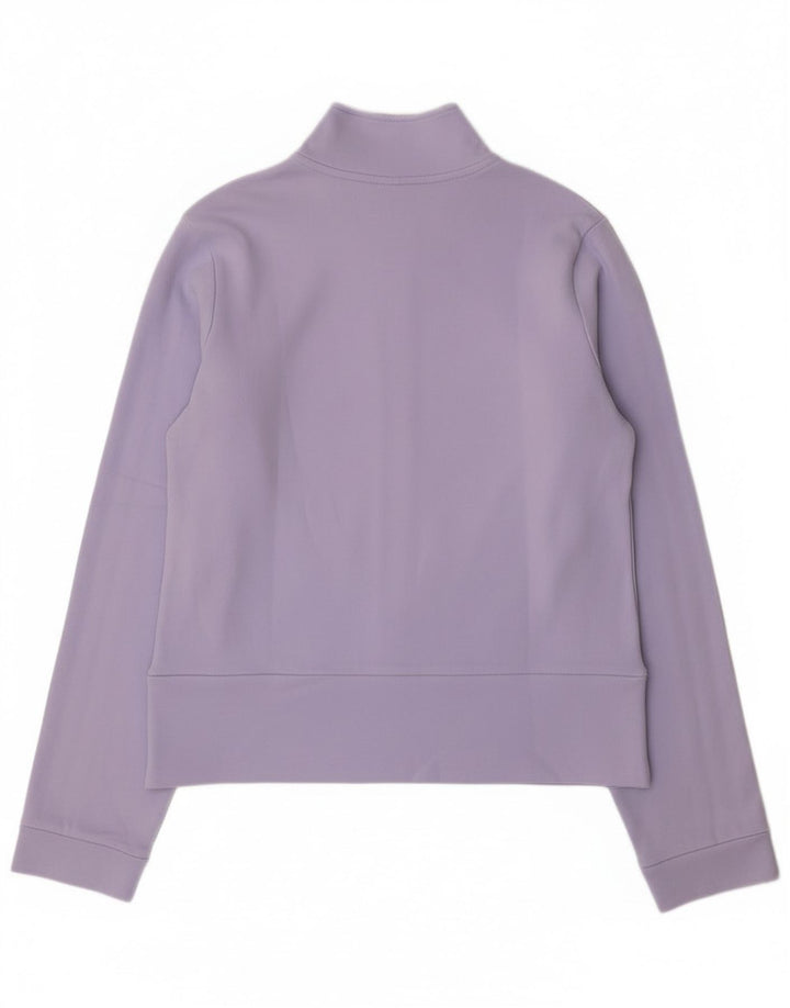 Adidas Womens Tracksuit Top Jacket UK 12 Medium  Purple Cotton