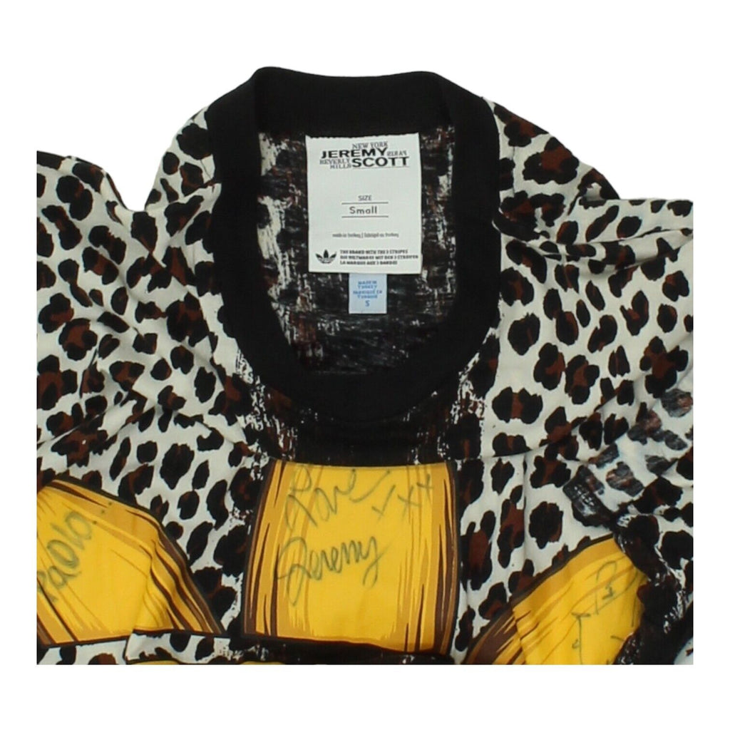 Adidas X Jeremy Scott Signed Leopard Print Mens Tshirt | Designer Streetwear VTG | Vintage Messina Hembry | Thrift | Second-Hand Messina Hembry | Used Clothing | Messina Hembry 