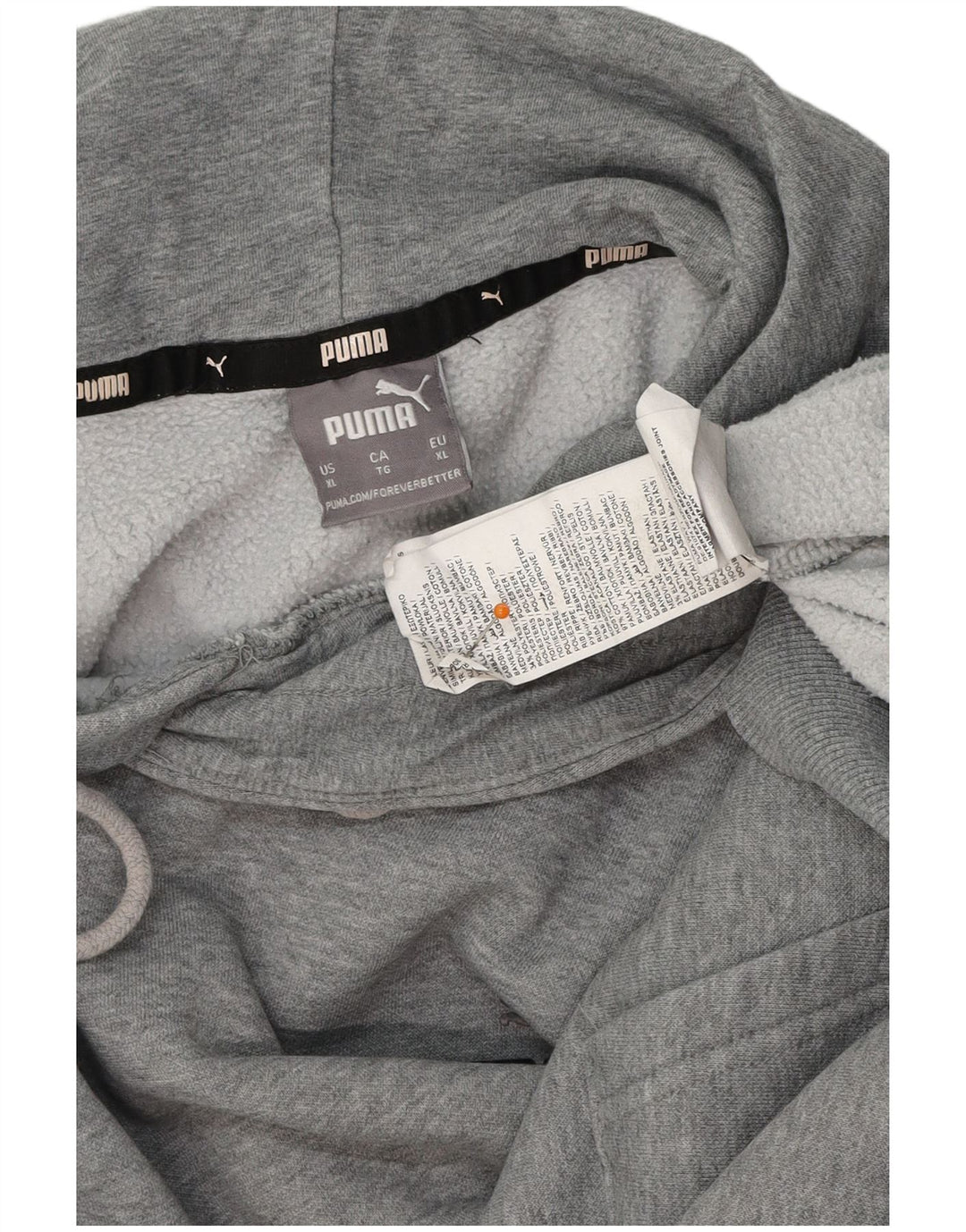 PUMA Mens Hoodie Jumper XL Grey Cotton