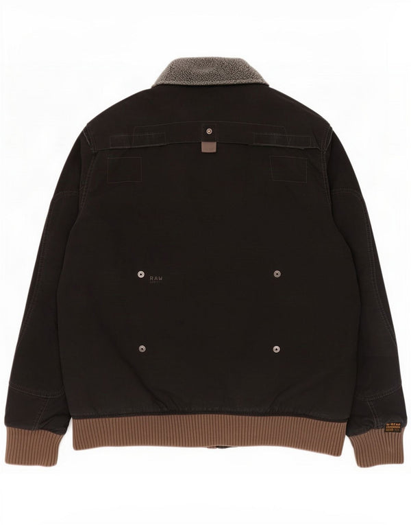 G-Star Mens Utility Jacket UK 44 2XL Black Colourblock Cotton