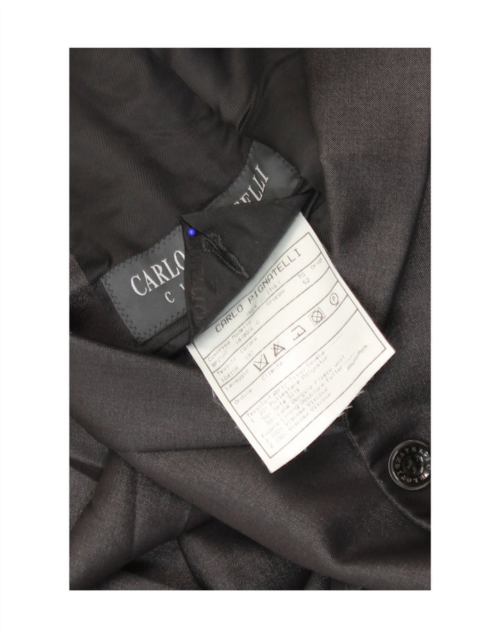 Carlo Pignatelli Mens 2 Button Blazer Jacket IT 52 XL Grey Silk
