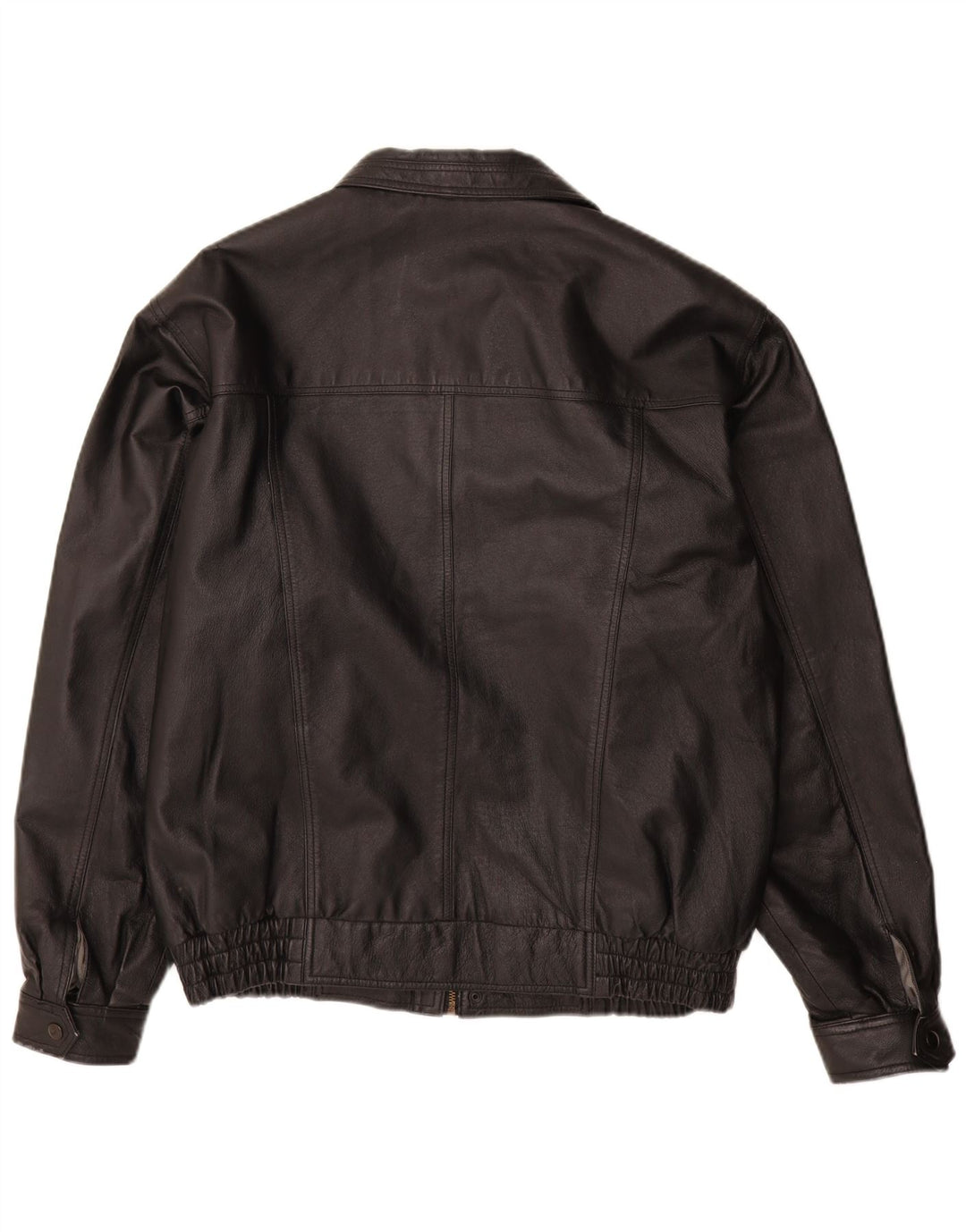 Vintage Mens Leather Jacket UK 40 Large Black Leather