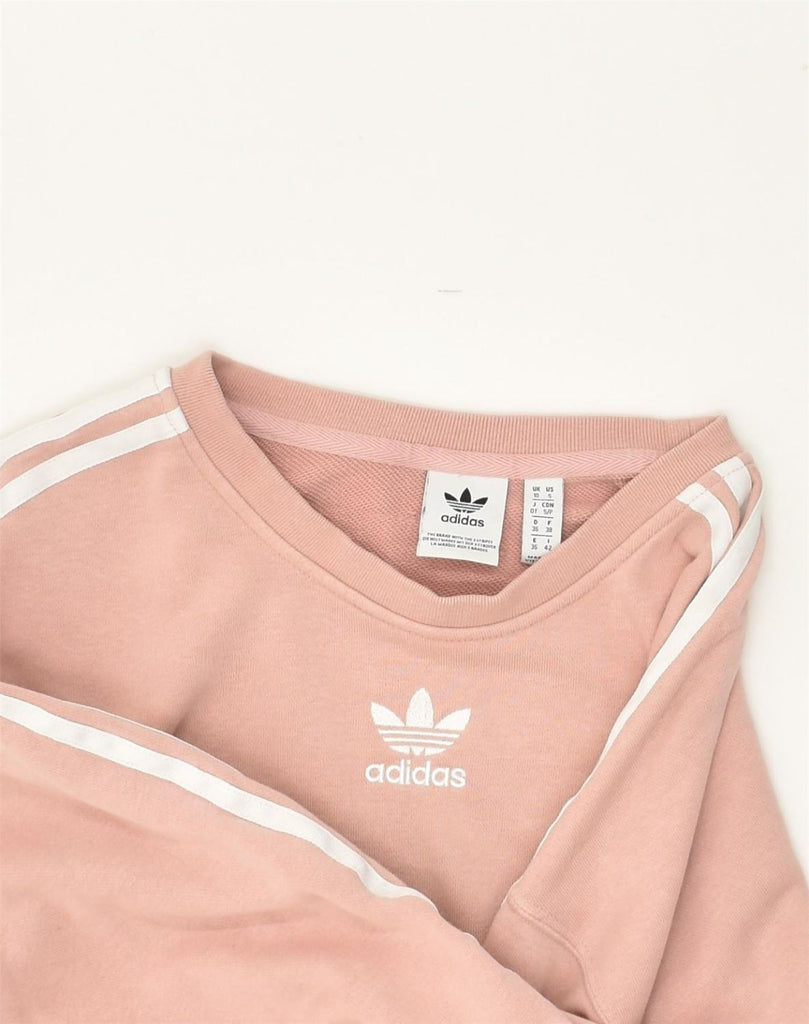 ADIDAS Womens Sweatshirt Jumper UK 10 Small Pink Cotton | Vintage Adidas | Thrift | Second-Hand Adidas | Used Clothing | Messina Hembry 