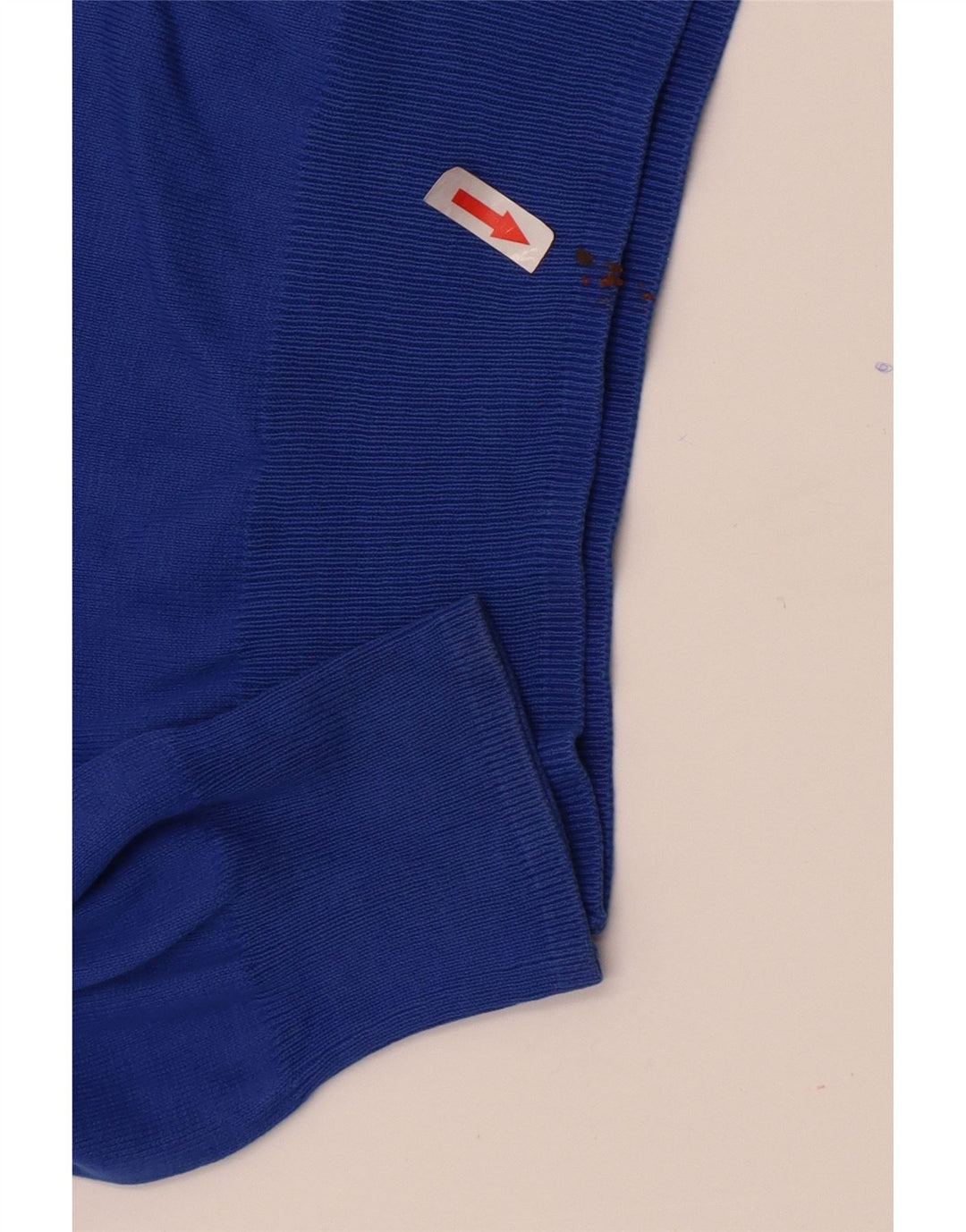 Zara Mens V-Neck Jumper Sweater Medium Blue Cotton