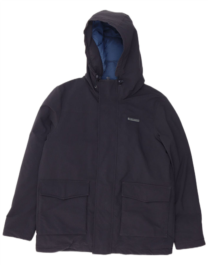 Kappa Mens Hooded Padded Jacket UK 38 Medium Navy Blue Polyamide