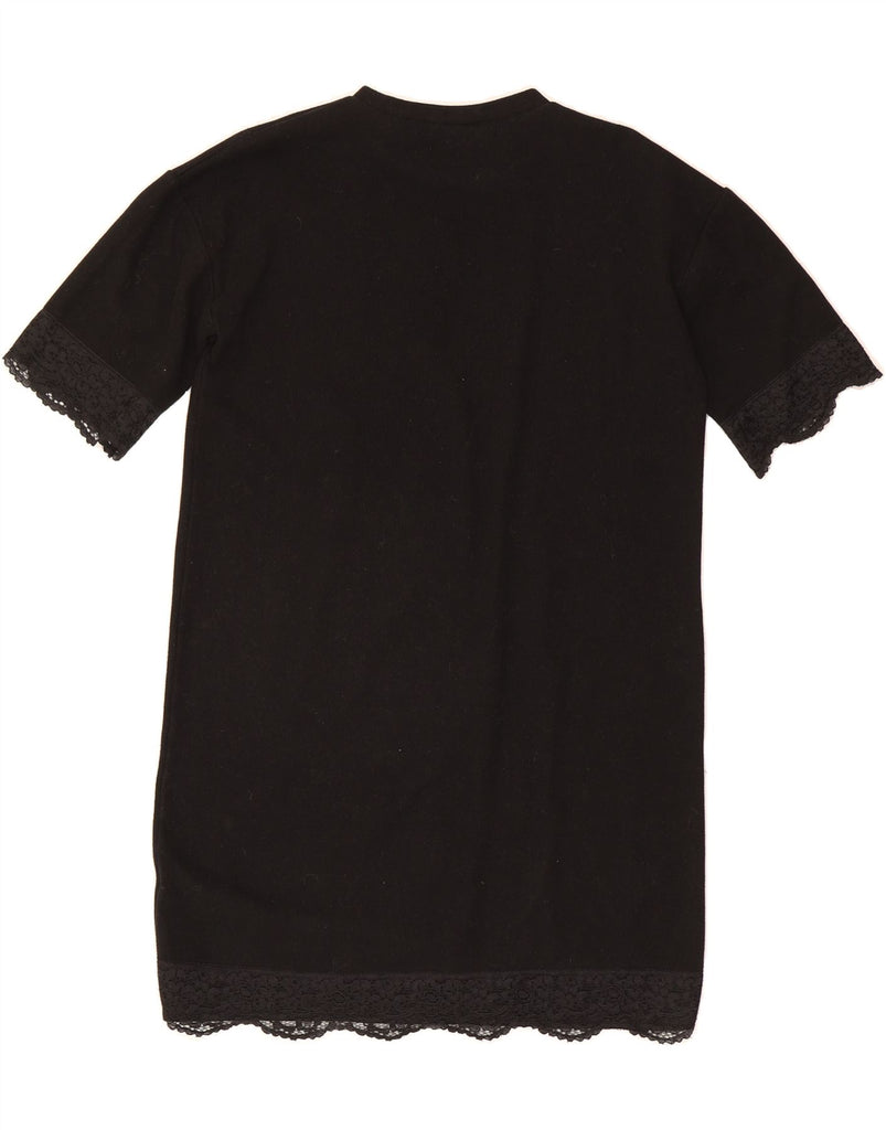 ZARA Womens Oversized Short Sleeves T-Shirt Dress UK 10 Small Black Vintage Zara and Second-Hand Zara from Messina Hembry 