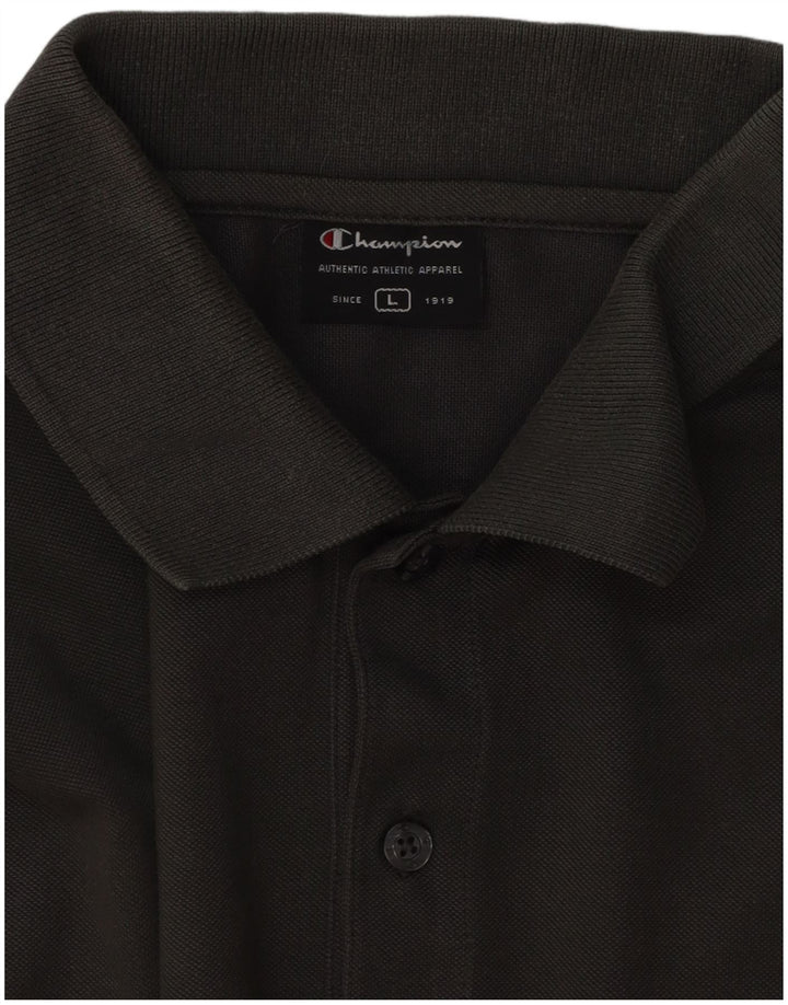 Champion Mens Polo Shirt Large Khaki