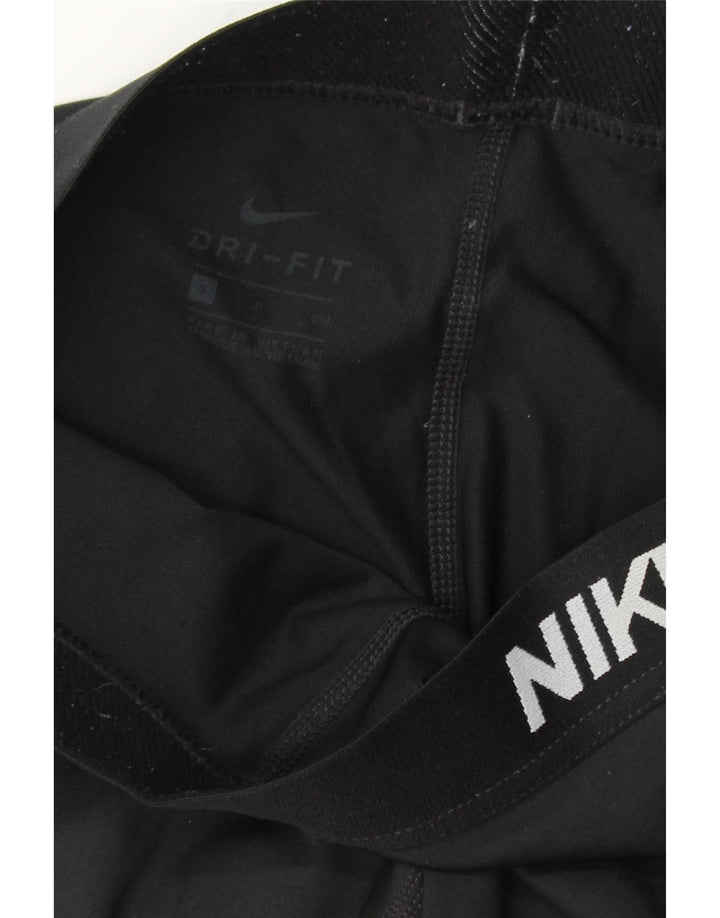 NIKE Womens Dri Fit Graphic Leggings UK 10 Small  Black Vintage Nike and Second-Hand Nike from Messina Hembry 