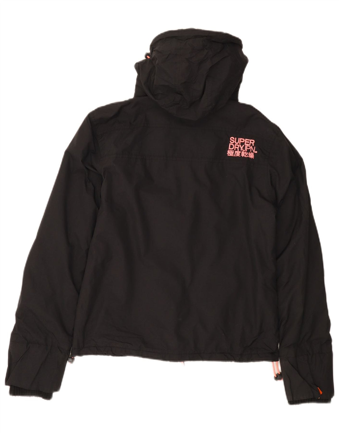Superdry Womens The Windcheater Windbreaker Jacket UK 14 Medium Black