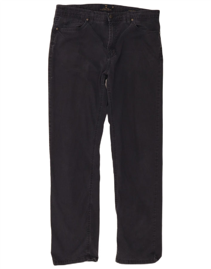 Marks & Spencer Mens Blue Harbour Casual Trousers W36 L33 Navy Blue