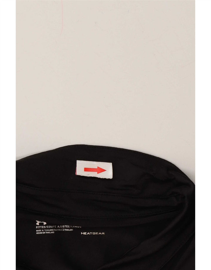 Under Armour Mens Heat Gear Polo Shirt XL Black Polyester
