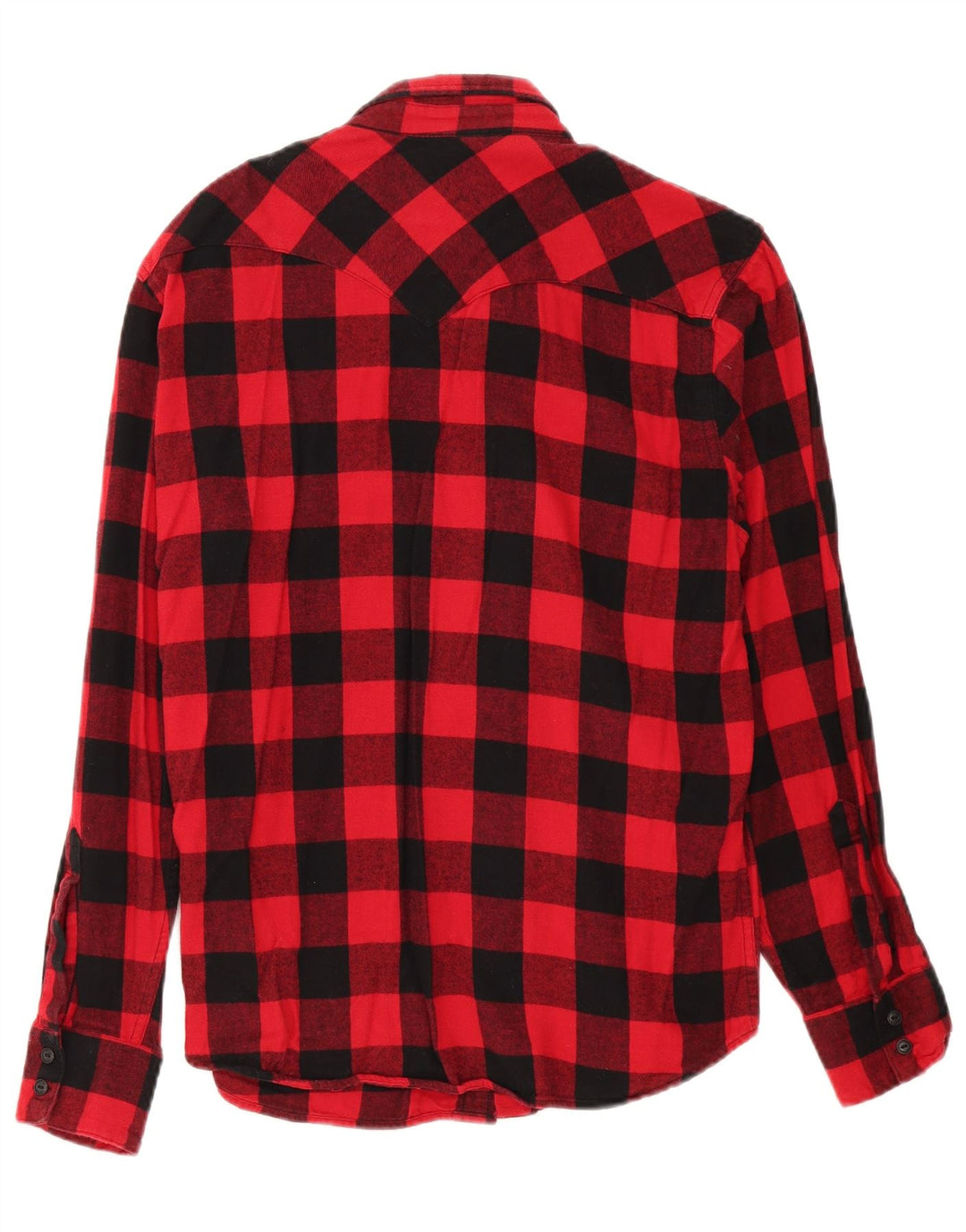 Levi's Mens Flannel Shirt Large Red Check Cotton