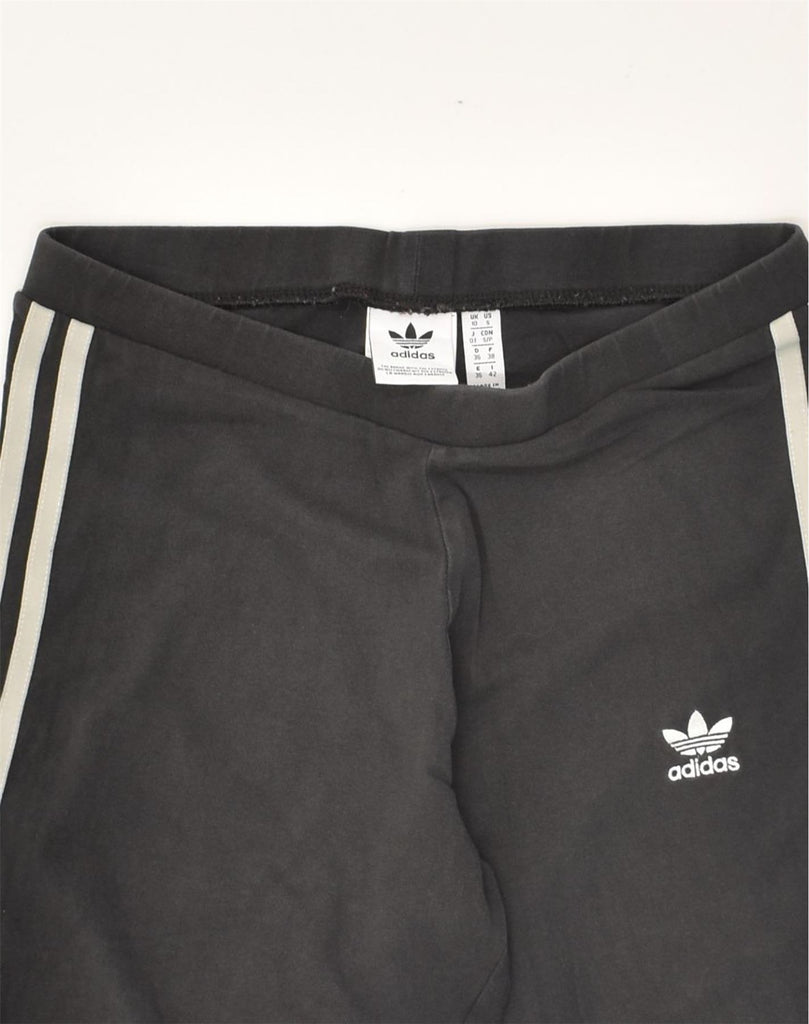 ADIDAS Womens Leggings UK 10 Small Black Cotton | Vintage Adidas | Thrift | Second-Hand Adidas | Used Clothing | Messina Hembry 