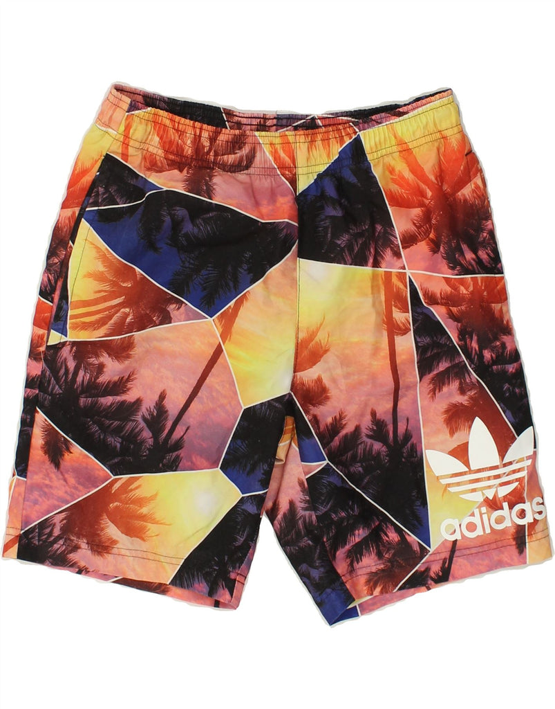 ADIDAS Mens Graphic Swimming Shorts XS Multicoloured Polyester Hawaiian | Vintage Adidas | Thrift | Second-Hand Adidas | Used Clothing | Messina Hembry 