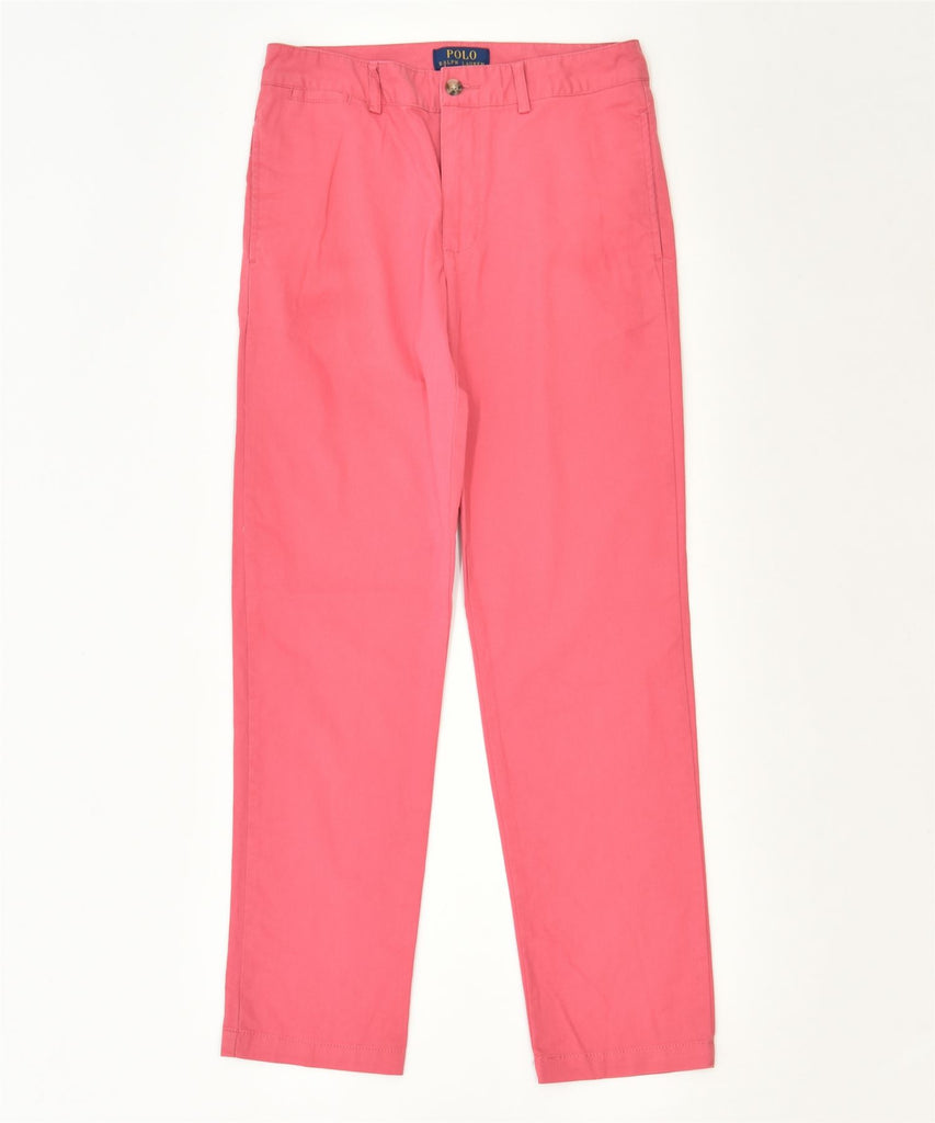 POLO RALPH LAUREN Boys Straight Chino Trousers 13-14 Years W26 L27 Pink | Vintage | Thrift | Second-Hand | Used Clothing | Messina Hembry 