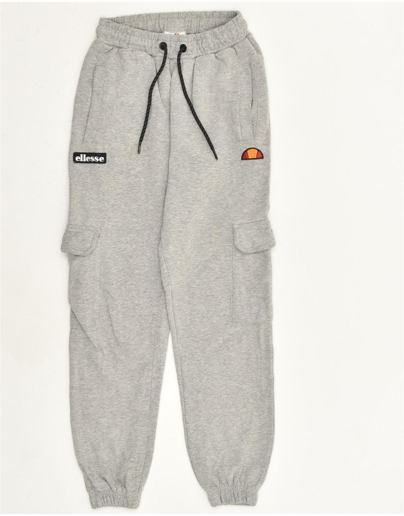 ELLESSE Womens Tracksuit Trousers Joggers UK 4 XS Grey Cotton | Vintage Ellesse | Thrift | Second-Hand Ellesse | Used Clothing | Messina Hembry 