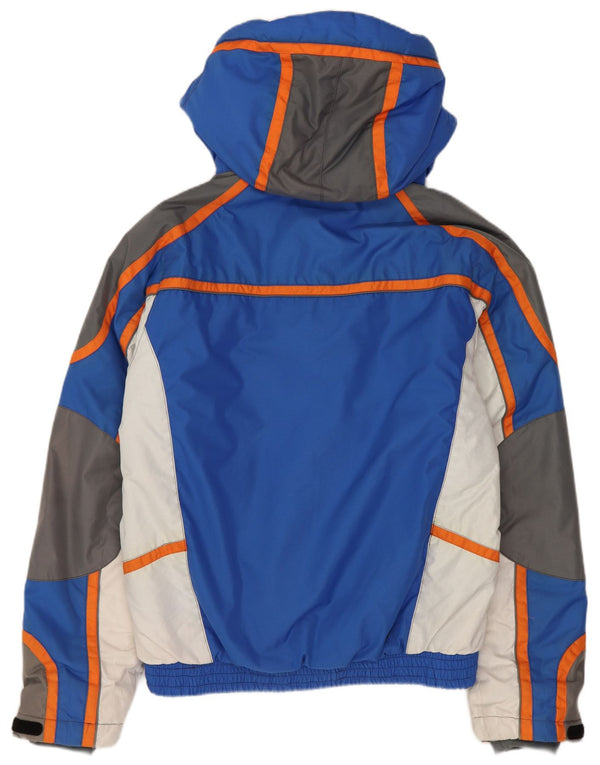 Colmar Mens Hooded Windbreaker Jacket Size 42 2XS Blue Colourblock