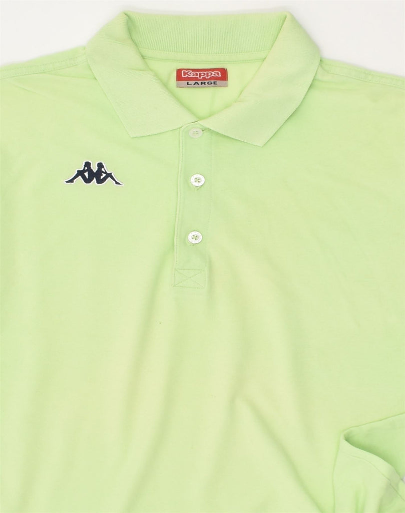 KAPPA Mens Polo Shirt Large Green Cotton | Vintage Kappa | Thrift | Second-Hand Kappa | Used Clothing | Messina Hembry 