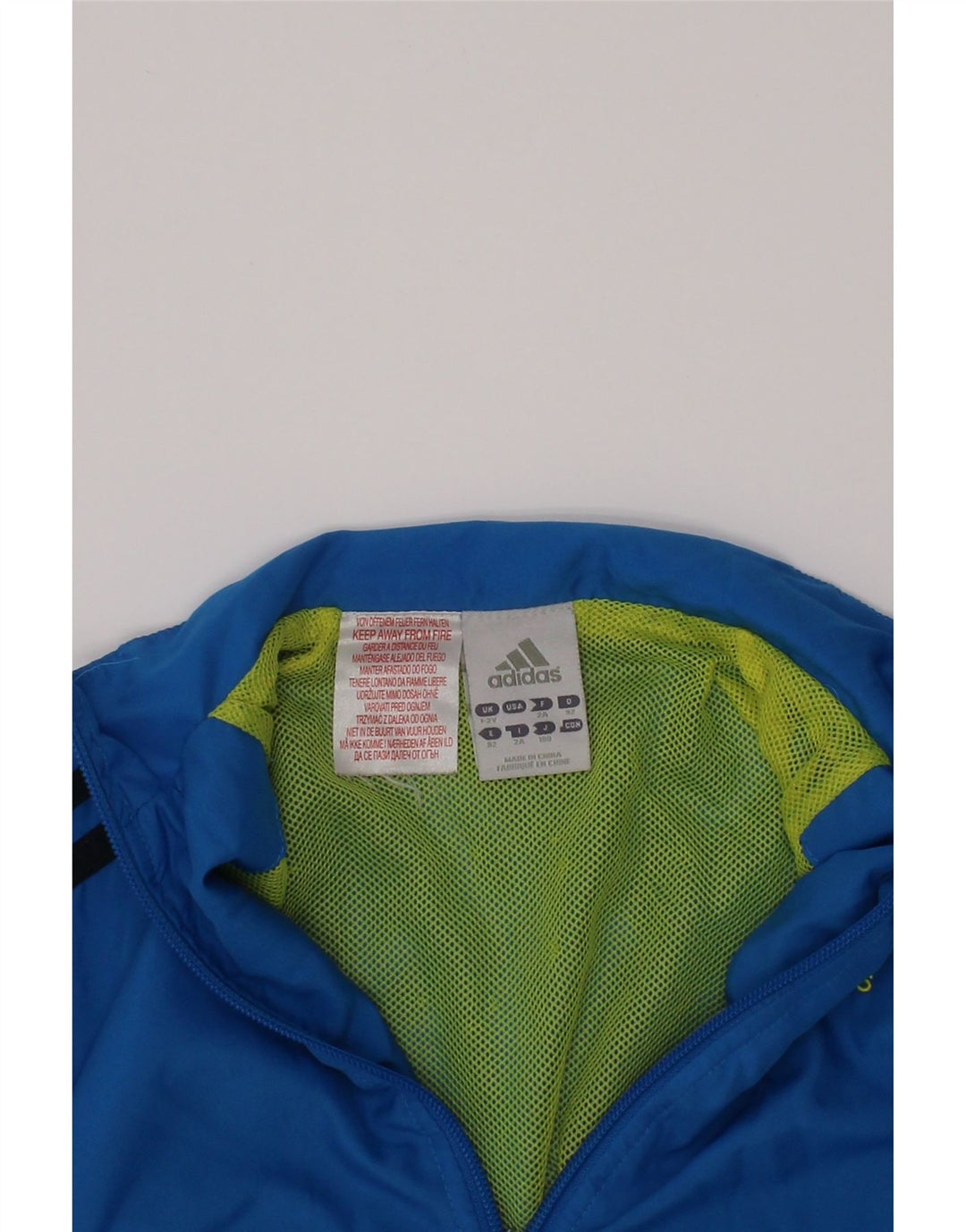 ADIDAS Baby Boys Tracksuit Top Jacket 18-24 Months Blue Polyester