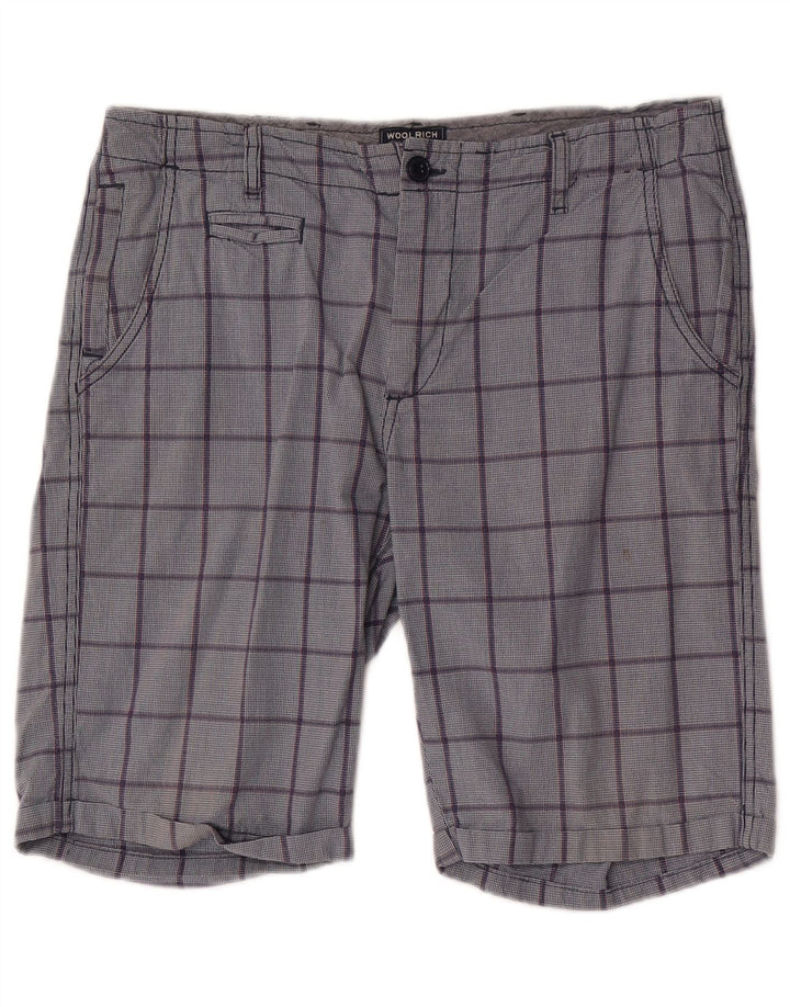 Woolrich Mens Chino Shorts W32 Medium Blue Check