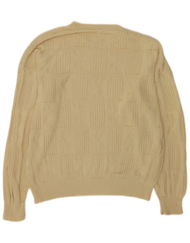Vintage Mens Crew Neck Jumper Sweater XL Yellow