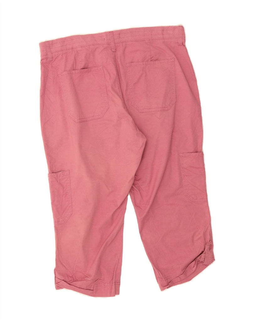 LEE Womens Mid Rise Relaxed Fit Capri Trousers US 16 2XL W36 L20 Pink Vintage Lee and Second-Hand Lee from Messina Hembry 