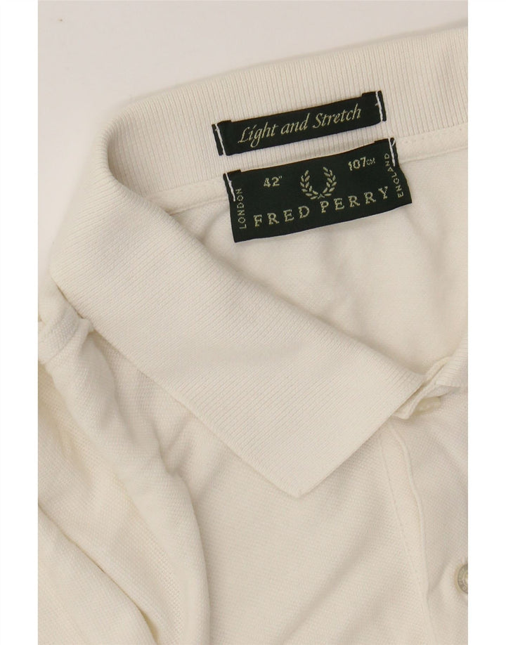 FRED PERRY Mens Polo Shirt Medium White