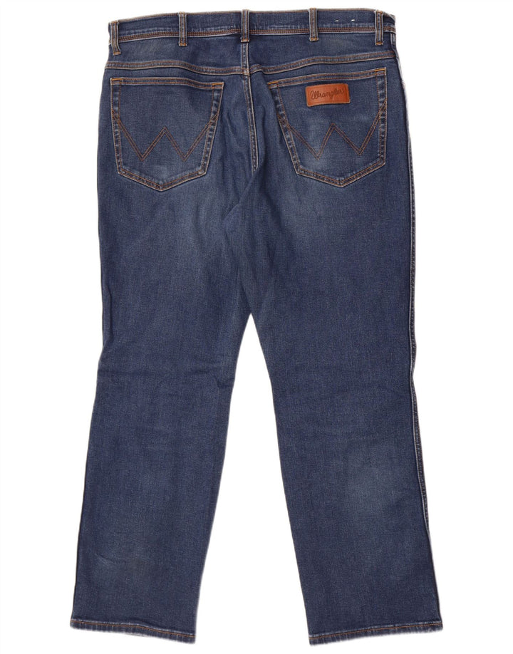 Wrangler Mens Texas Straight Jeans W38 L30 Blue Cotton
