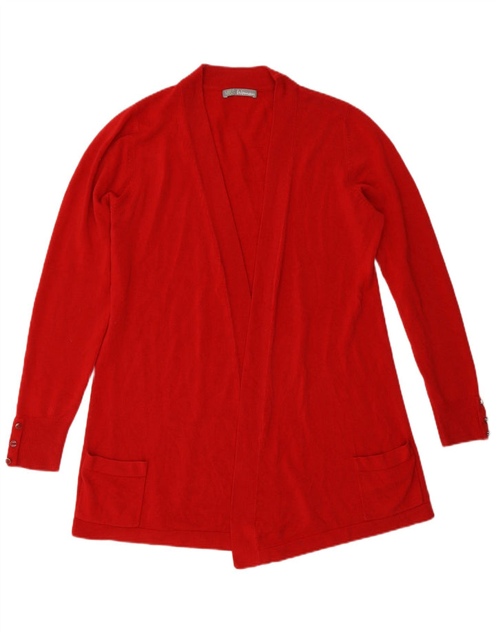 Marks & Spencer Womens Open Cardigan Sweater UK 16 Large  Red Acrylic