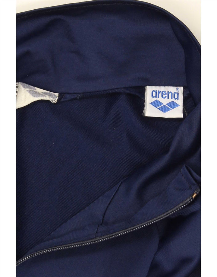 Arena Mens Graphic Tracksuit Top Jacket 2XL Navy Blue Colourblock