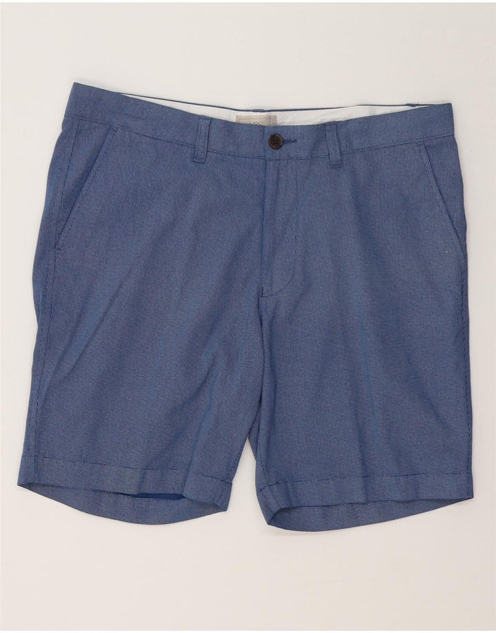 Marks & Spencer Mens Chino Shorts W34 Large Blue Cotton