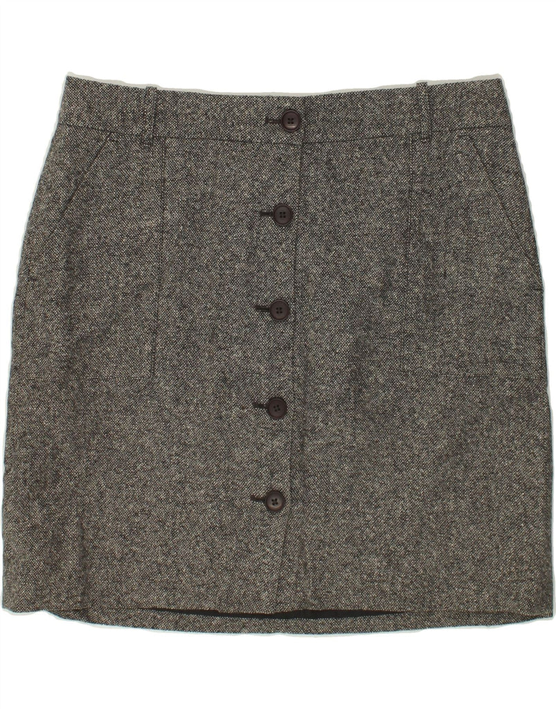 EDDIE BAUER Womens Mercer Fit Straight Skirt US 10 Large W34 Grey Wool | Vintage Eddie Bauer | Thrift | Second-Hand Eddie Bauer | Used Clothing | Messina Hembry 