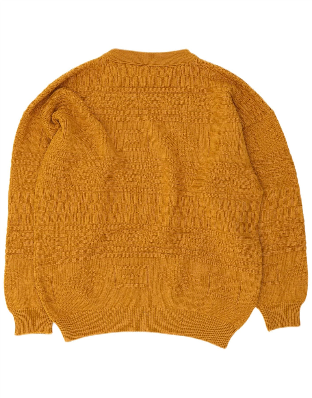 Vintage Mens Turtle Neck Jumper Sweater IT 48/50 Medium Yellow