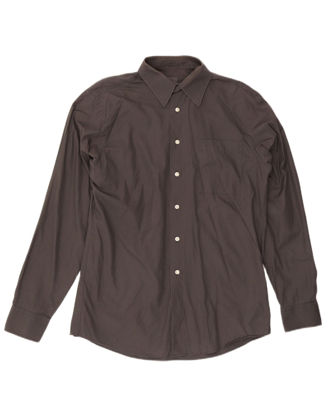 Calvin Klein Mens Shirt Size 40 15 1/2 Medium Grey Cotton
