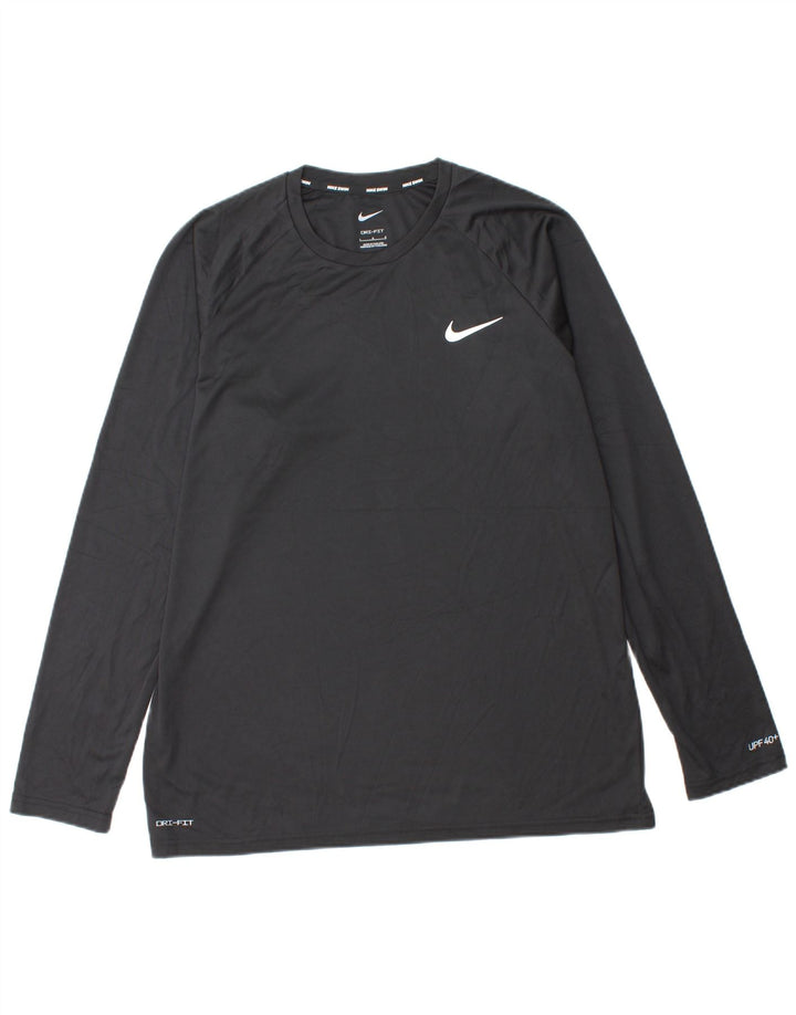 NIKE Mens Dri Fit Top Long Sleeve Large Black