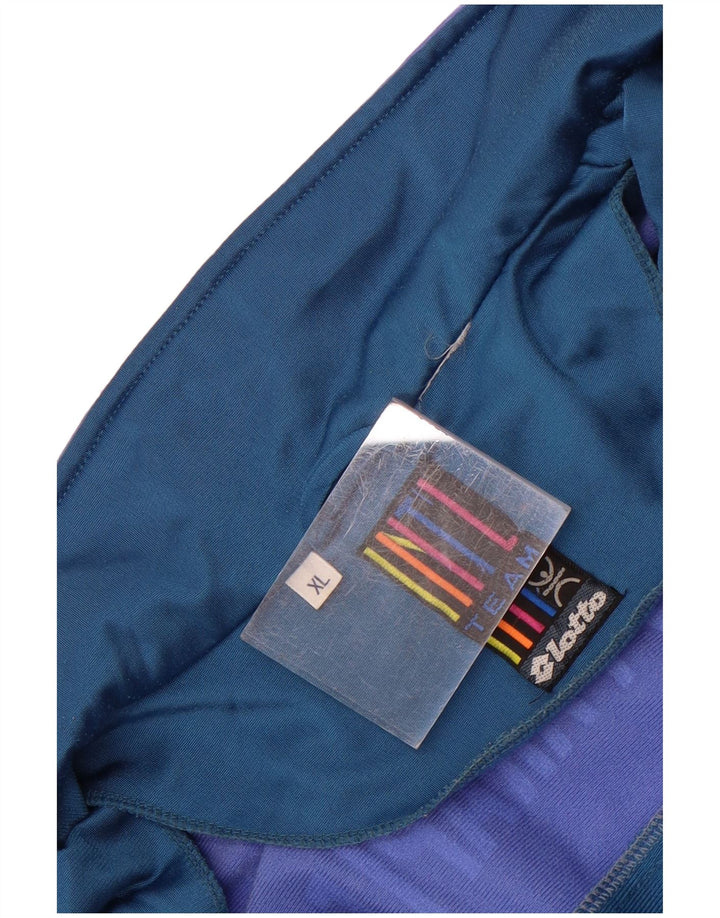 Lotto Mens Graphic Tracksuit Top Jacket XL Blue Colourblock